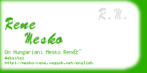 rene mesko business card